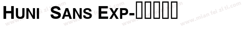 Huni  Sans Exp字体转换